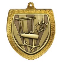 Cobra Gymnastics Shield Medal | Gold | 75mm