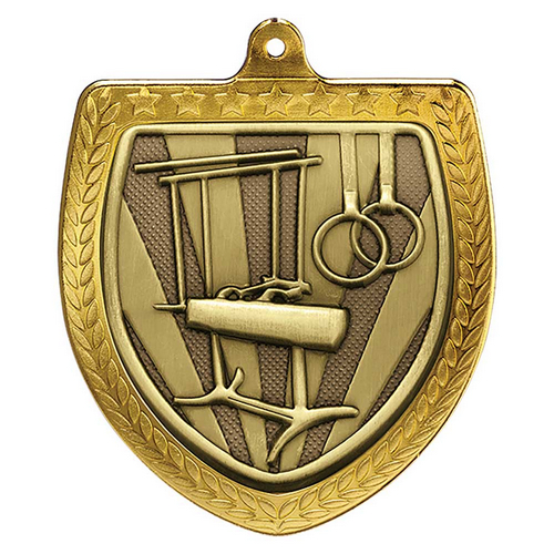 Cobra Gymnastics Shield Medal | Gold | 75mm