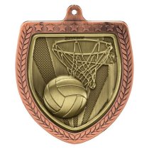 Cobra Netball Shield Medal | Bronze | 75mm