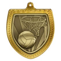Cobra Netball Shield Medal | Gold | 75mm