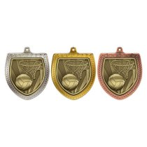 Cobra Netball Shield Medal | Silver | 75mm