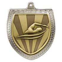 Cobra Swimming Shield Medal | Silver | 75mm