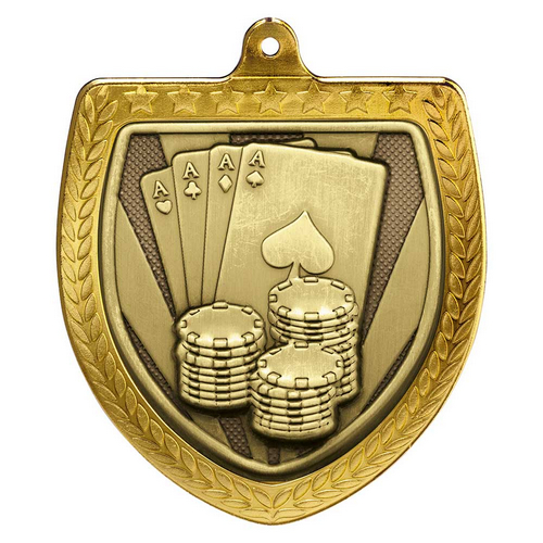 Cobra Cards Shield Medal | Gold | 75mm