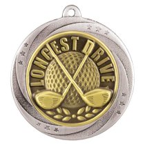 Superstar Longest Drive Medal | Silver | 60mm