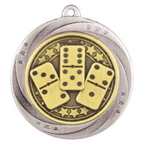 Superstar Dominoes Medal | Silver | 60mm