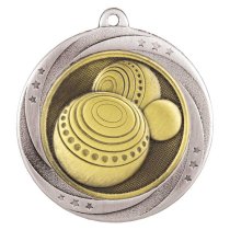 Superstar Lawn Bowls Medal | Silver | 60mm