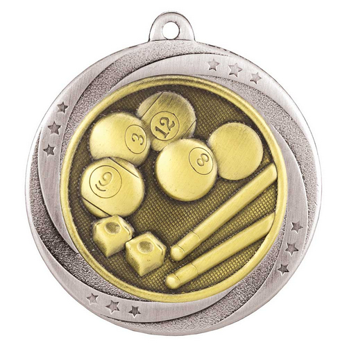 Superstar Pool Medal | Silver | 60mm