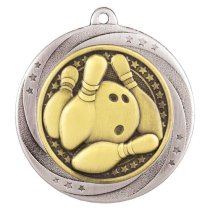 Superstar Ten Pin Bowling Medal | Silver | 60mm