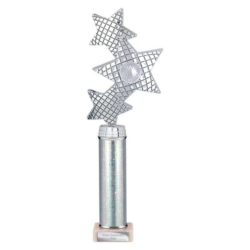 Trinity Star Tube Trophy | Silver | 340mm