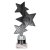 Trinity Star Tube Trophy | Black & Silver | 215mm - TR25602A