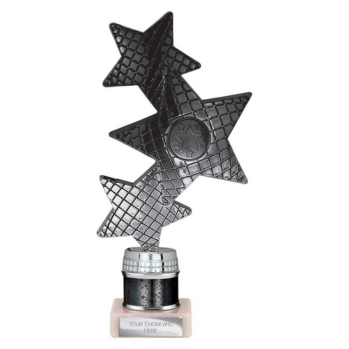 Trinity Star Tube Trophy | Black & Silver | 215mm