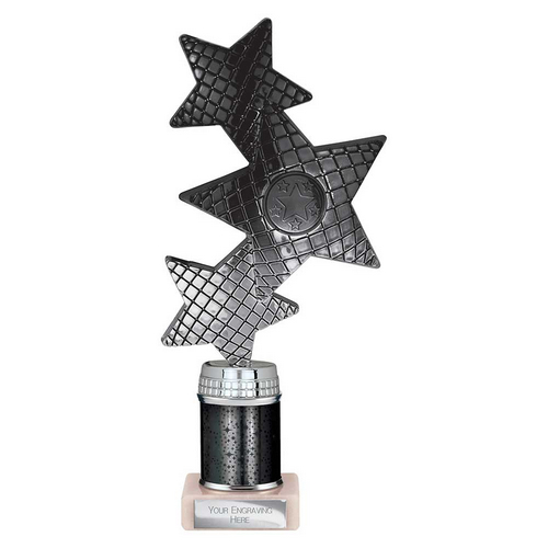 Trinity Star Tube Trophy | Black & Silver | 240mm