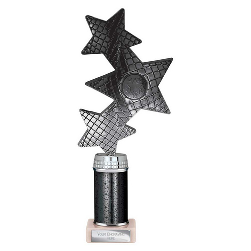 Trinity Star Tube Trophy | Black & Silver | 265mm