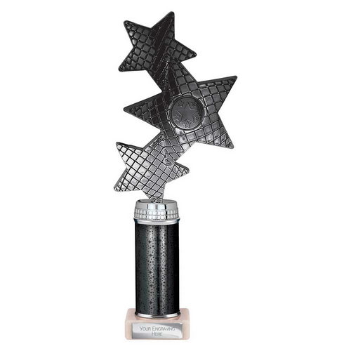 Trinity Star Tube Trophy | Black & Silver | 290mm