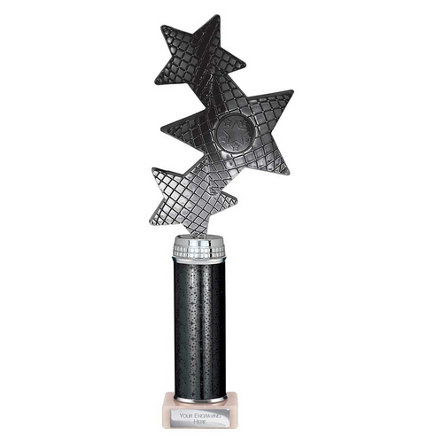 Trinity Star Tube Trophy | Black & Silver | 315mm