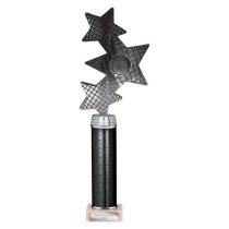 Trinity Star Tube Trophy | Black & Silver | 340mm