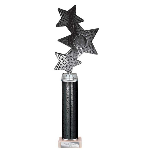 Trinity Star Tube Trophy | Black & Silver | 365mm