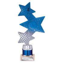 Trinity Star Tube Trophy | Blue & Silver | 215mm