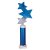 Trinity Star Tube Trophy | Blue & Silver | 340mm - TR25599F