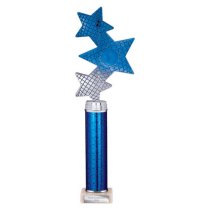 Trinity Star Tube Trophy | Blue & Silver | 365mm