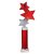 Trinity Star Tube Trophy | Red & Silver | 340mm - TR25600F