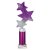 Trinity Star Tube Trophy | Purple & Silver | 290mm - TR25601D