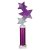 Trinity Star Tube Trophy | Purple & Silver | 340mm - TR25601F
