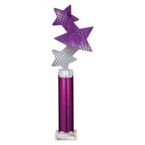 Trinity Star Tube Trophy | Purple & Silver | 365mm