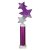 Trinity Star Tube Trophy | Purple & Silver | 365mm - TR25601G