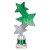 Trinity Star Tube Trophy | Green & Silver | 215mm - TR25603A