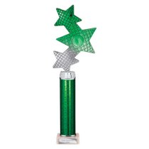Trinity Star Tube Trophy | Green & Silver | 365mm