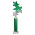Trinity Star Tube Trophy | Green & Silver | 365mm - TR25603G