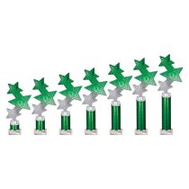 Trinity Star Tube Trophy | Green & Silver | 365mm