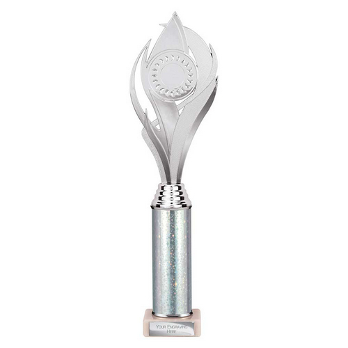 Volcano Tube Trophy | Silver | 360mm