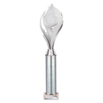 Volcano Tube Trophy | Silver | 410mm
