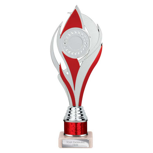 Volcano Tube Trophy | Red & Silver | 260mm