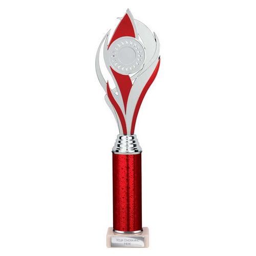 Volcano Tube Trophy | Red & Silver | 360mm