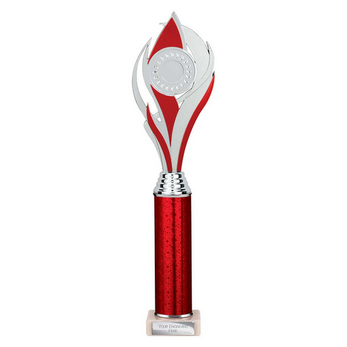 Volcano Tube Trophy | Red & Silver | 385mm