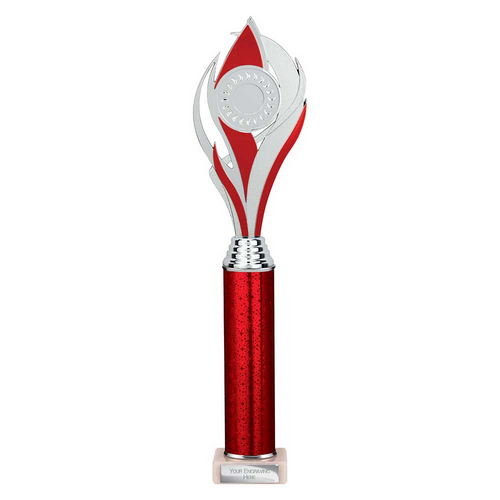 Volcano Tube Trophy | Red & Silver | 410mm