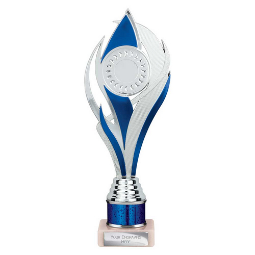 Volcano Tube Trophy | Blue & Silver | 260mm