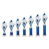 Volcano Tube Trophy | Blue & Silver | 360mm