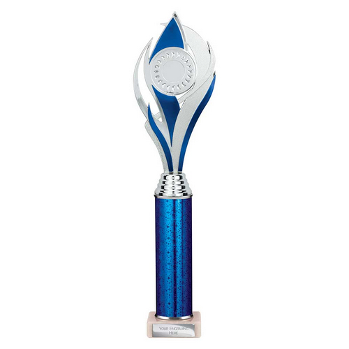 Volcano Tube Trophy | Blue & Silver | 385mm