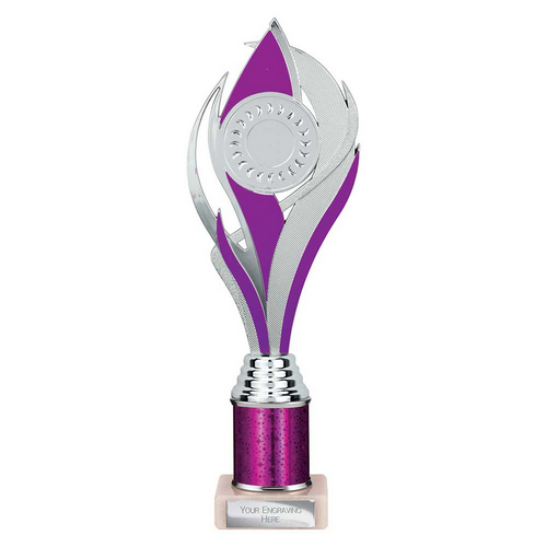 Volcano Tube Trophy | Purple & Silver | 285mm
