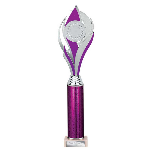 Volcano Tube Trophy | Purple & Silver | 385mm