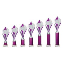 Volcano Tube Trophy | Purple & Silver | 410mm