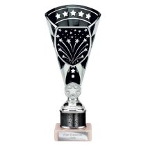 Cobra Star Tube Trophy | Silver & Black | 230mm