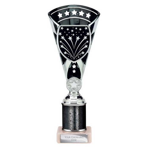 Cobra Star Tube Trophy | Silver & Black | 255mm