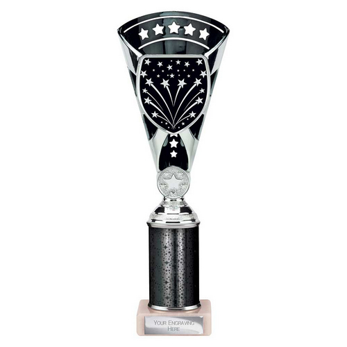 Cobra Star Tube Trophy | Silver & Black | 280mm