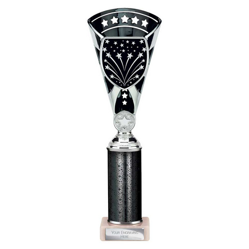 Cobra Star Tube Trophy | Silver & Black | 305mm