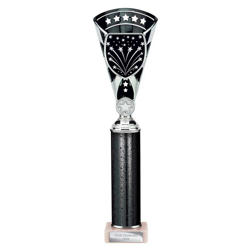 Cobra Star Tube Trophy | Silver & Black | 355mm